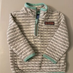 Vineyard Vines Gray and Mint Kids Pullover